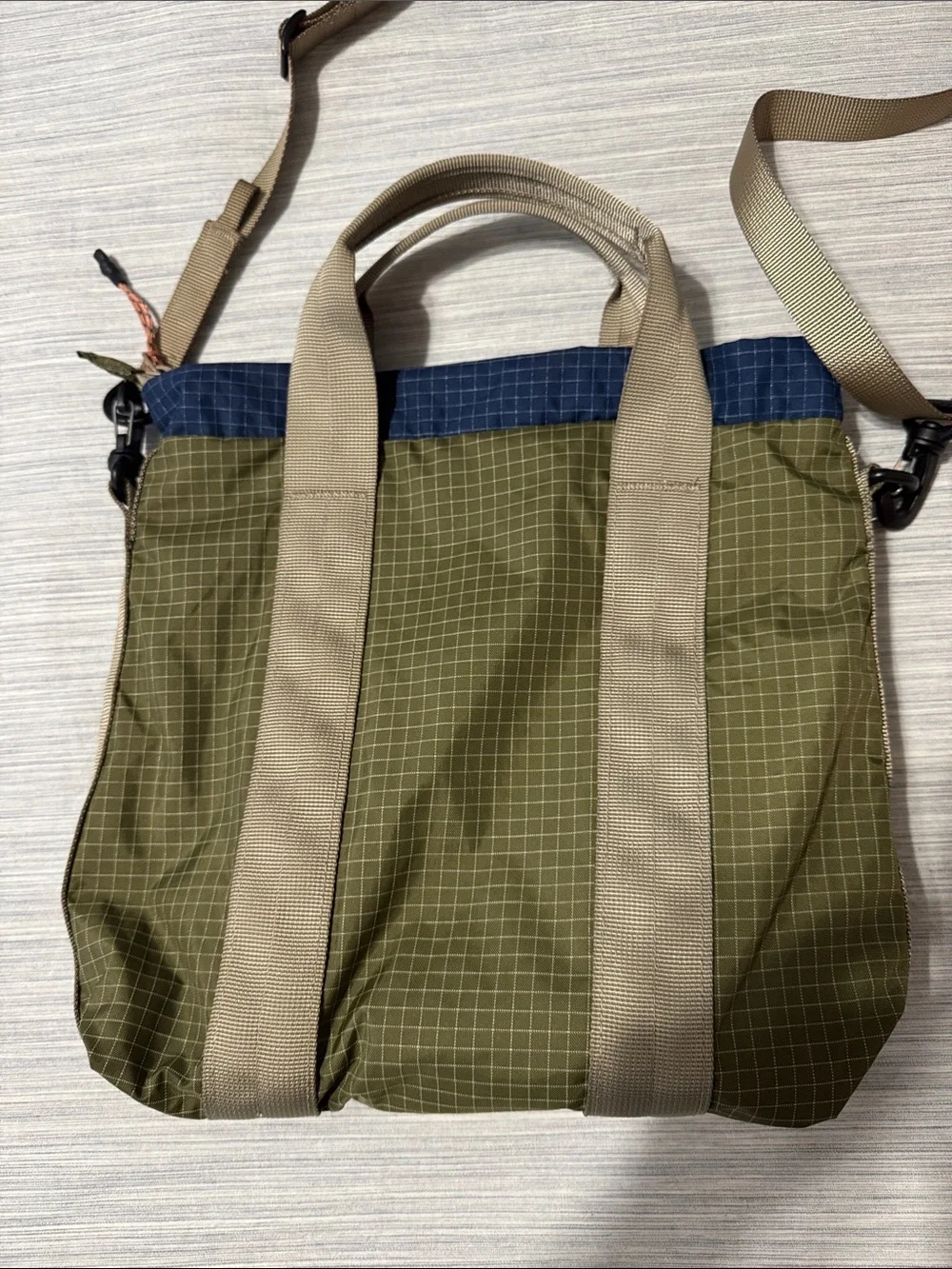 Dakine Jinx Mini Tote Bag Base Camp Ripstop Crossbody Olive Green Navy